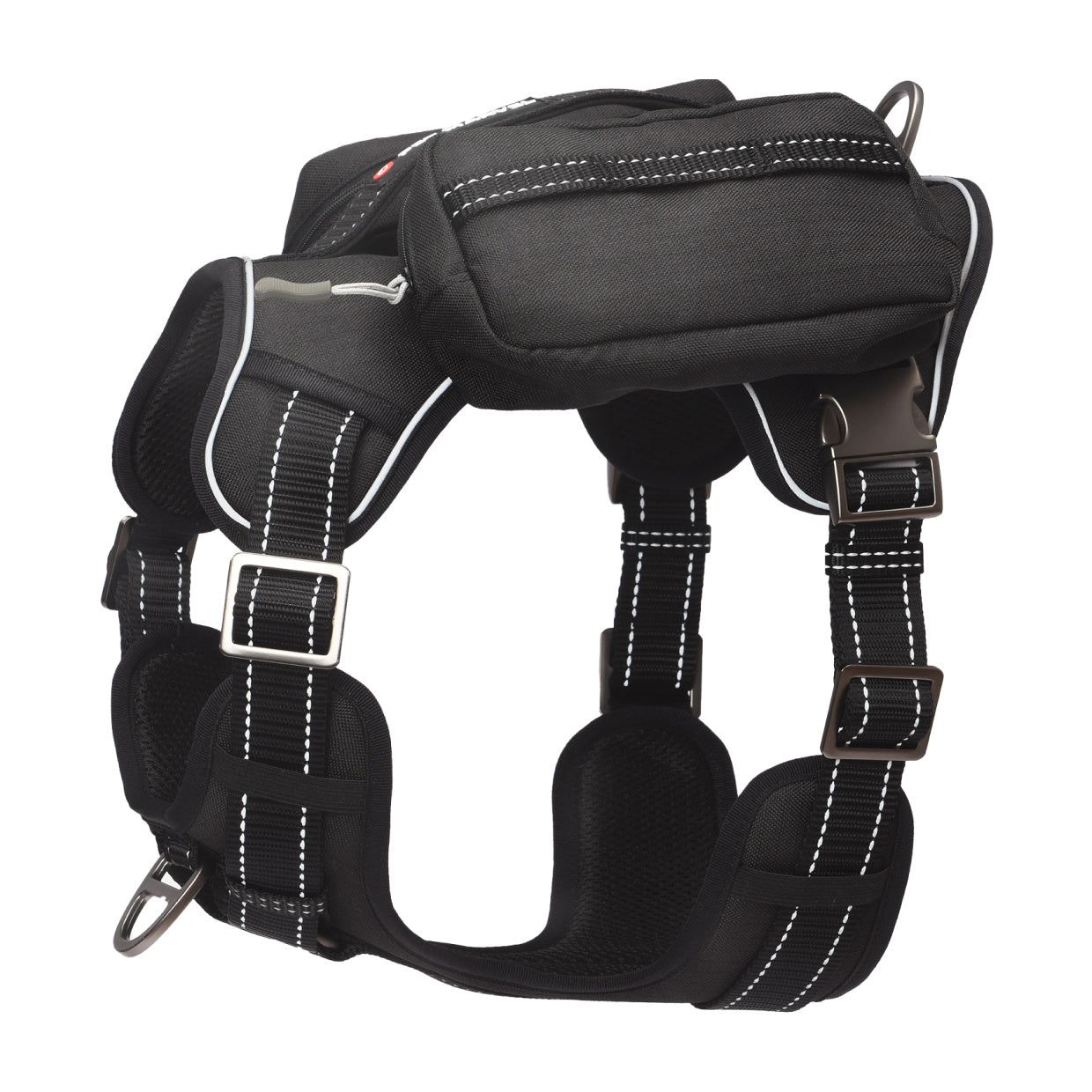 PETMARVEL High-Perfomance Tactical Dog Harness With Backpack, No Pull Front Clip & Metal Buckles - DropOnline.co