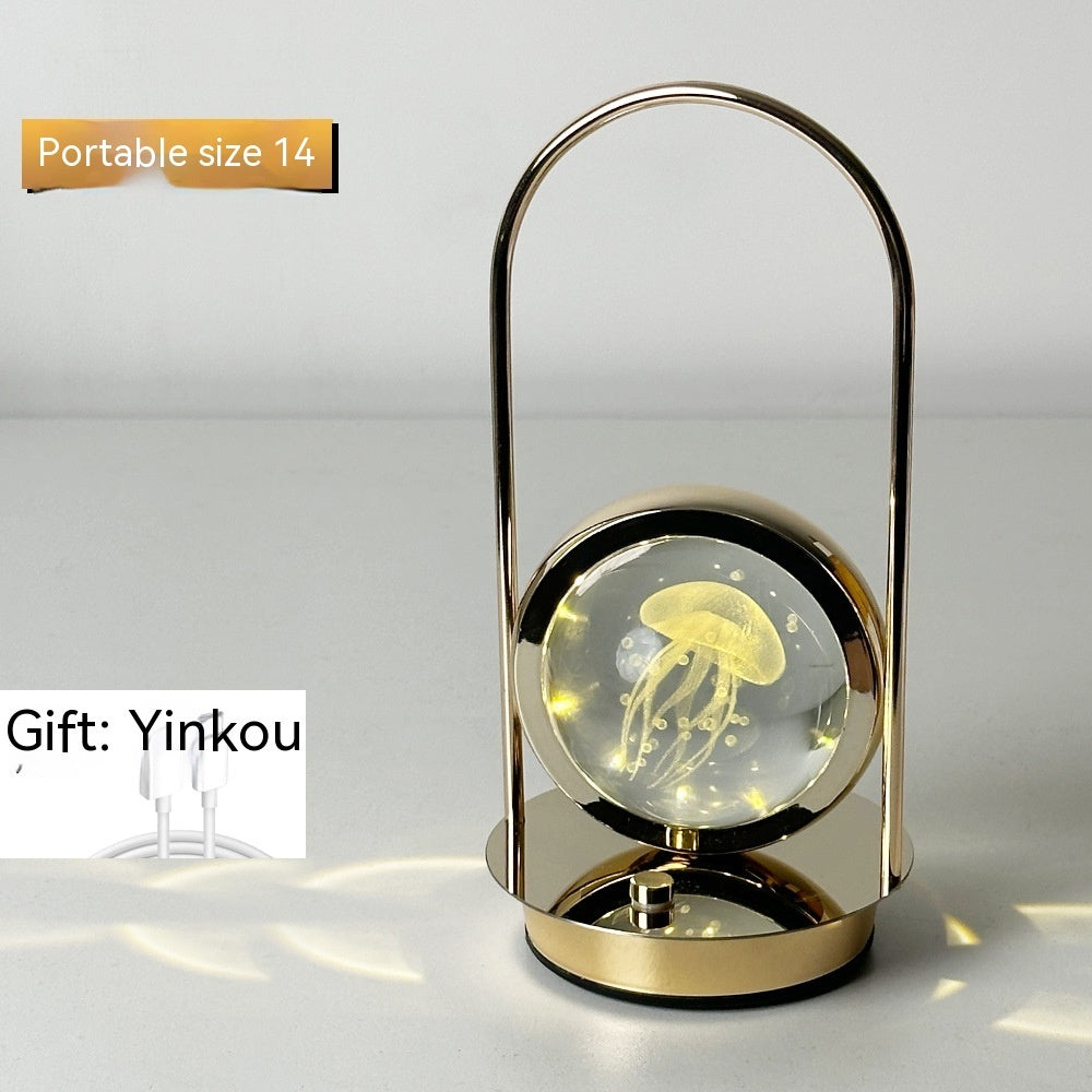 Metal Portable Ambience Light Bedroom Bedside Lamp Home Decor - DropOnline.co