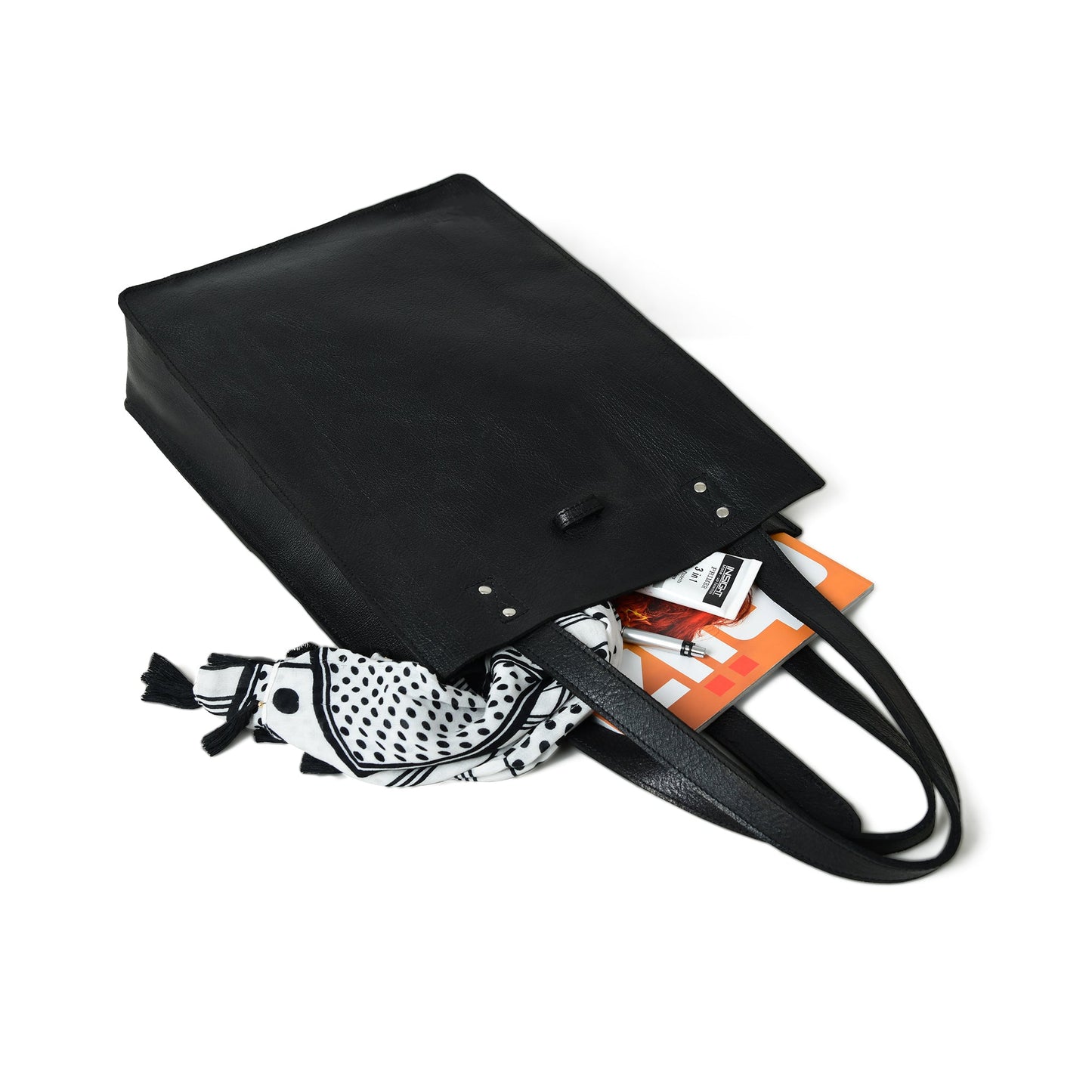 Sac fourre-tout en cuir Élégance d'ébène