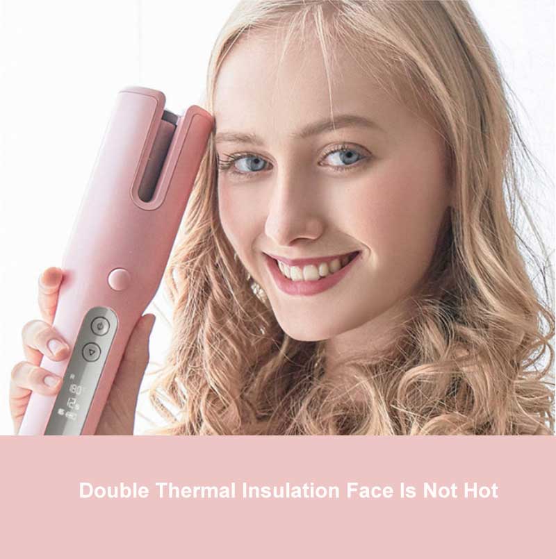 Wireless Automatic Hair Curler | USB Rechargeable LCD Ceramic Heating Curling Iron