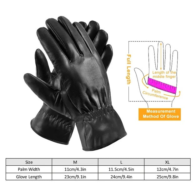 Unisex Leather Winter Gloves - Windproof Cycling & Skiing Gloves - DropOnline.co
