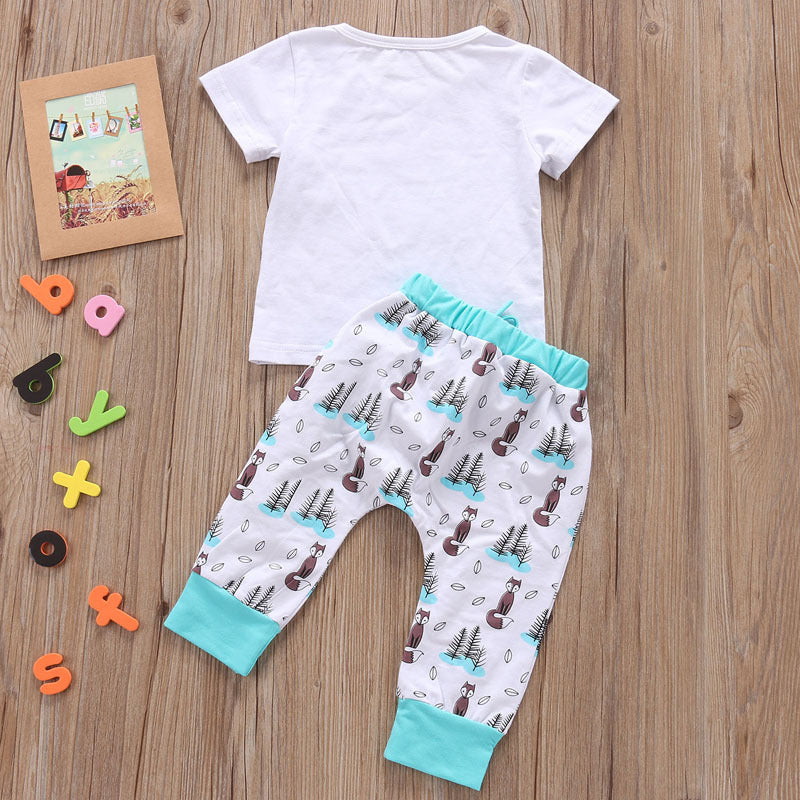Newborn Baby Clothes Set - T-Shirt Tops & Pants Outfit for Boys & Girls - DropOnline.co