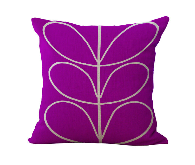 Simple Petals Four-Leaf Clover Cotton And Linen Sofa Cushion Cover - DropOnline.co