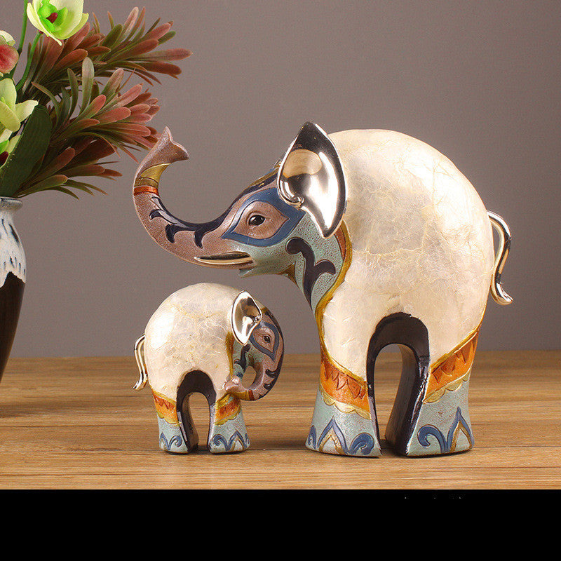 Elegant Resin Elephant Figurine - Decorative Sculpture for Home & Office - DropOnline.co