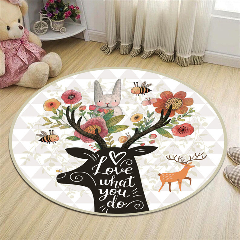 Floor Mat Cartoon Children Bedroom Bedside Blanket Hanging Basket Hanging Chair Cushion - DropOnline.co