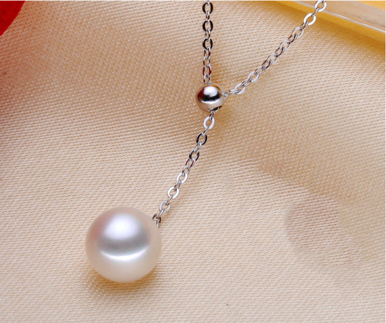 Ladies Adjustable Y-shaped Pearl Necklace - DropOnline.co