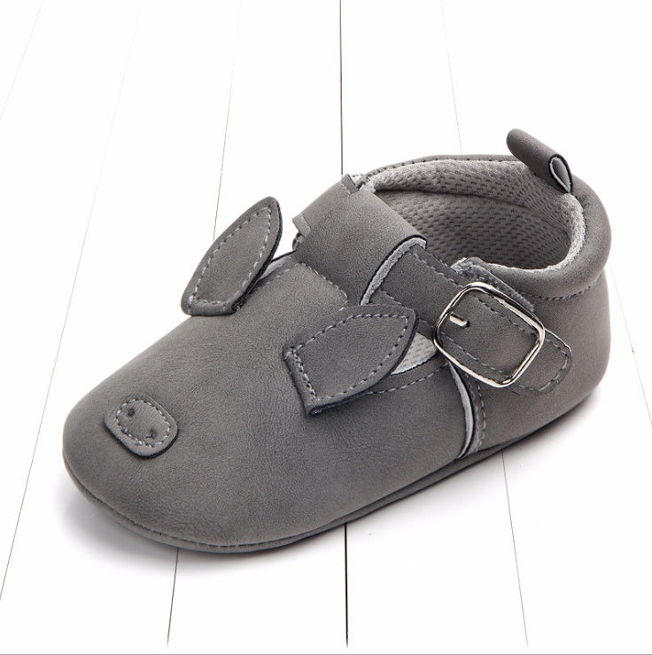 Cartoon Animal Baby Shoes - Soft Non-Slip Leather First Walking Shoes - DropOnline.co