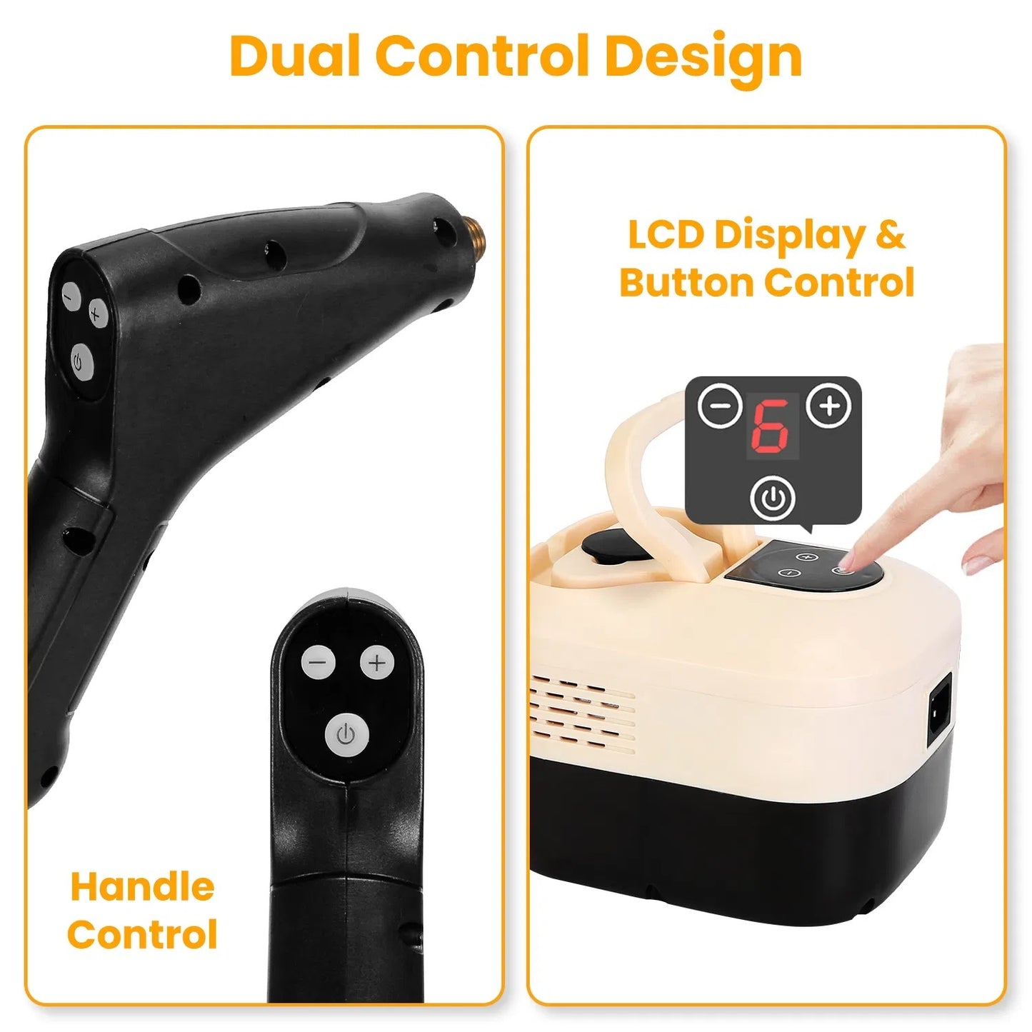 1500W Handheld High Temperature And Pressure Steamer Cleaner With 1200ML Tank 8 Accessories 6 Steam Levels Digital Display Handle Control For Dirt Grease Grout Tile Floor Couch Car - DropOnline.co