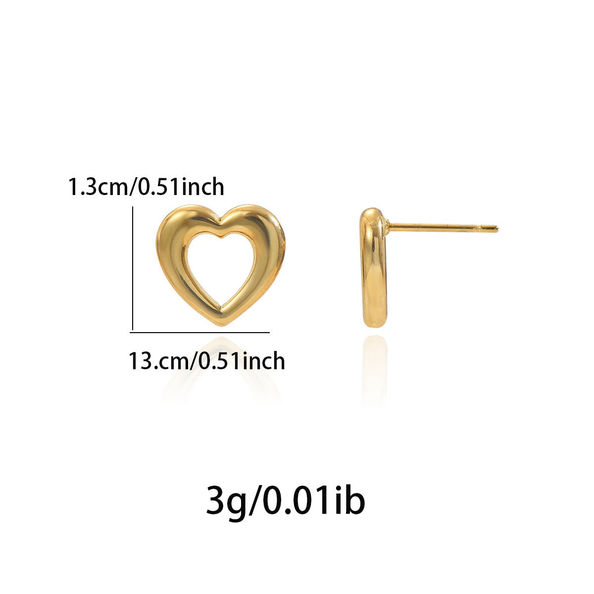 Lxalry 18K Gold Plated Heart Earrings Stainless Steel Hypoallergenic Jewelry For Women Skin Safe Everyday & Gift Luxury For Wife Mom Girlfriend Valentine S Day Charm With Tarnish Free Glow - DropOnline.co