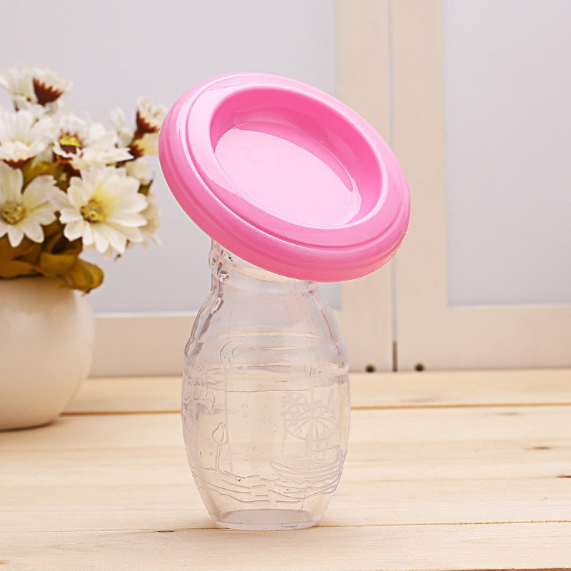 Silicone Breast Milk Collector - Manual Breast Pump & Milk Saver for Nursing Moms - DropOnline.co