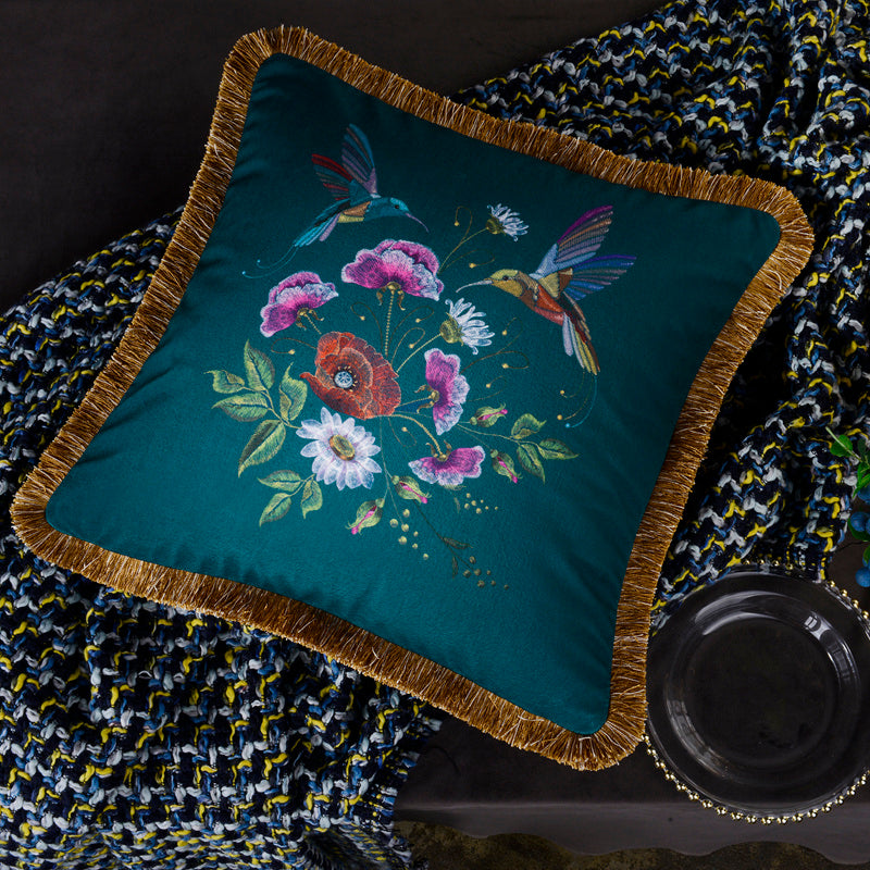 Living Room Sofa Retro Tassel Backrest Cushion Pillow Waist Pillow With Core - DropOnline.co