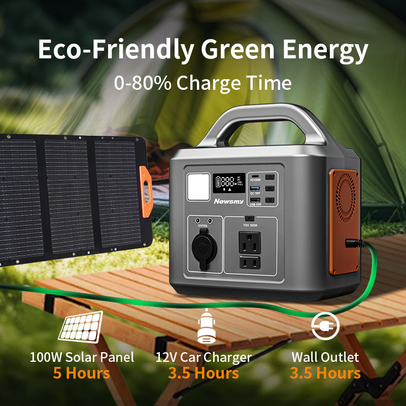 Portable Power Station P605, 600W,538WH Backup Lithium Battery, Solar Generator For Home And Outdoor Emergency Power Supply - DropOnline.co