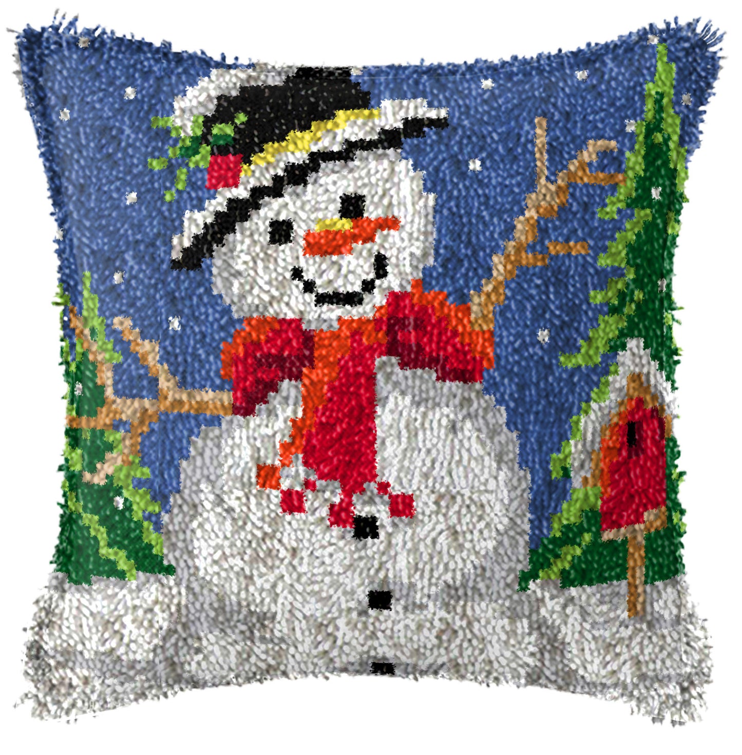 Diy Handmade Christmas Cushion Wool Embroidered Pillow Material Package - DropOnline.co