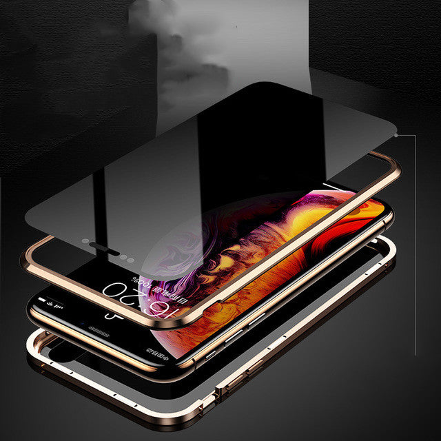 Magnetic Privacy Phone Case | Anti-Peep Tempered Glass Protective Shell