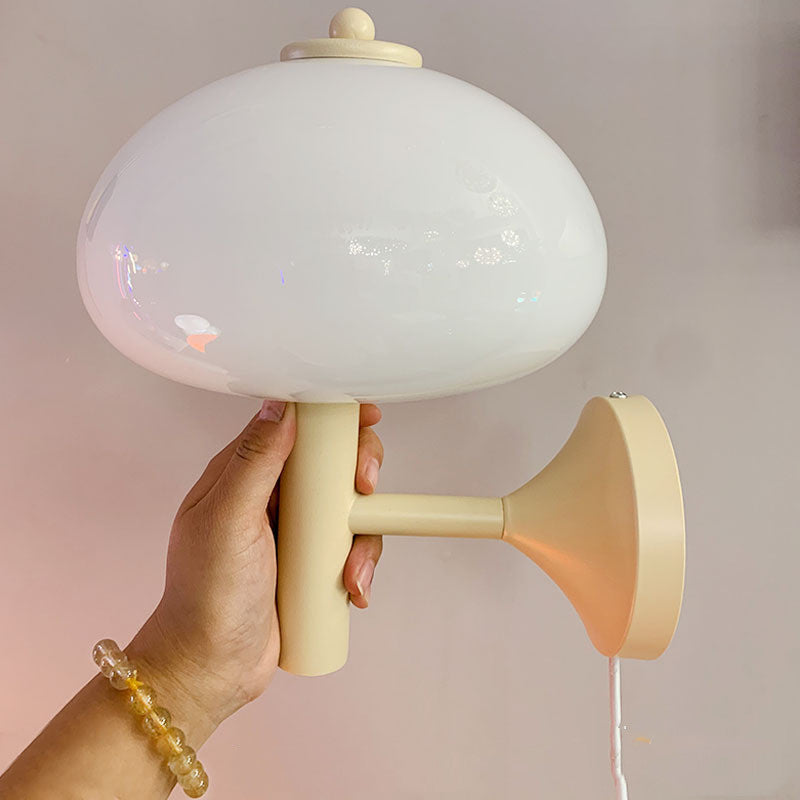 Small Mushroom Wall Lamp Retro Decor Living Room Bedroom Bedside - DropOnline.co