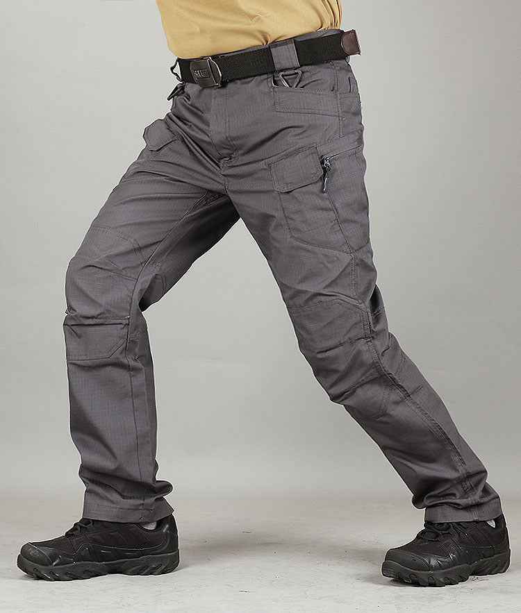 Men's Large Pocket Stitching Trousers - Loose Fit Tapered Pants