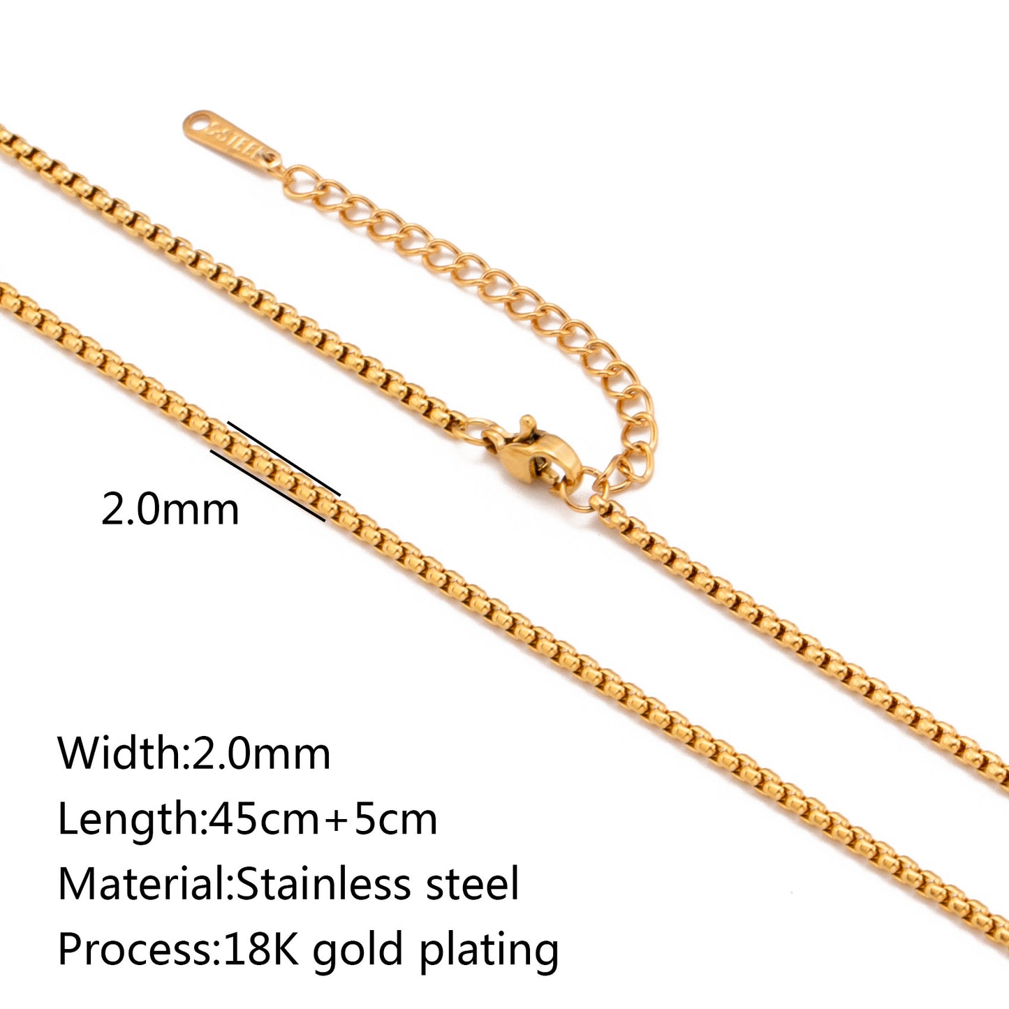 Stainless Steel Vacuum Vapor Plating 18K Gold Color Protection Lip Chain - DropOnline.co
