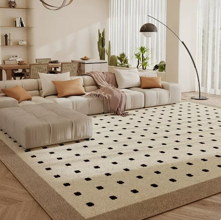 Living Room Carpet Checkerboard Bedroom Floor Cushion Sofa Coffee Table Blanket Dirt Resistant - DropOnline.co