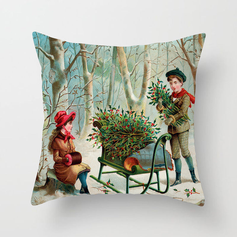 Holiday Home Decoration Cushion Cover - Festive Seasonal Throw Pillow Case for Celebrations - DropOnline.co