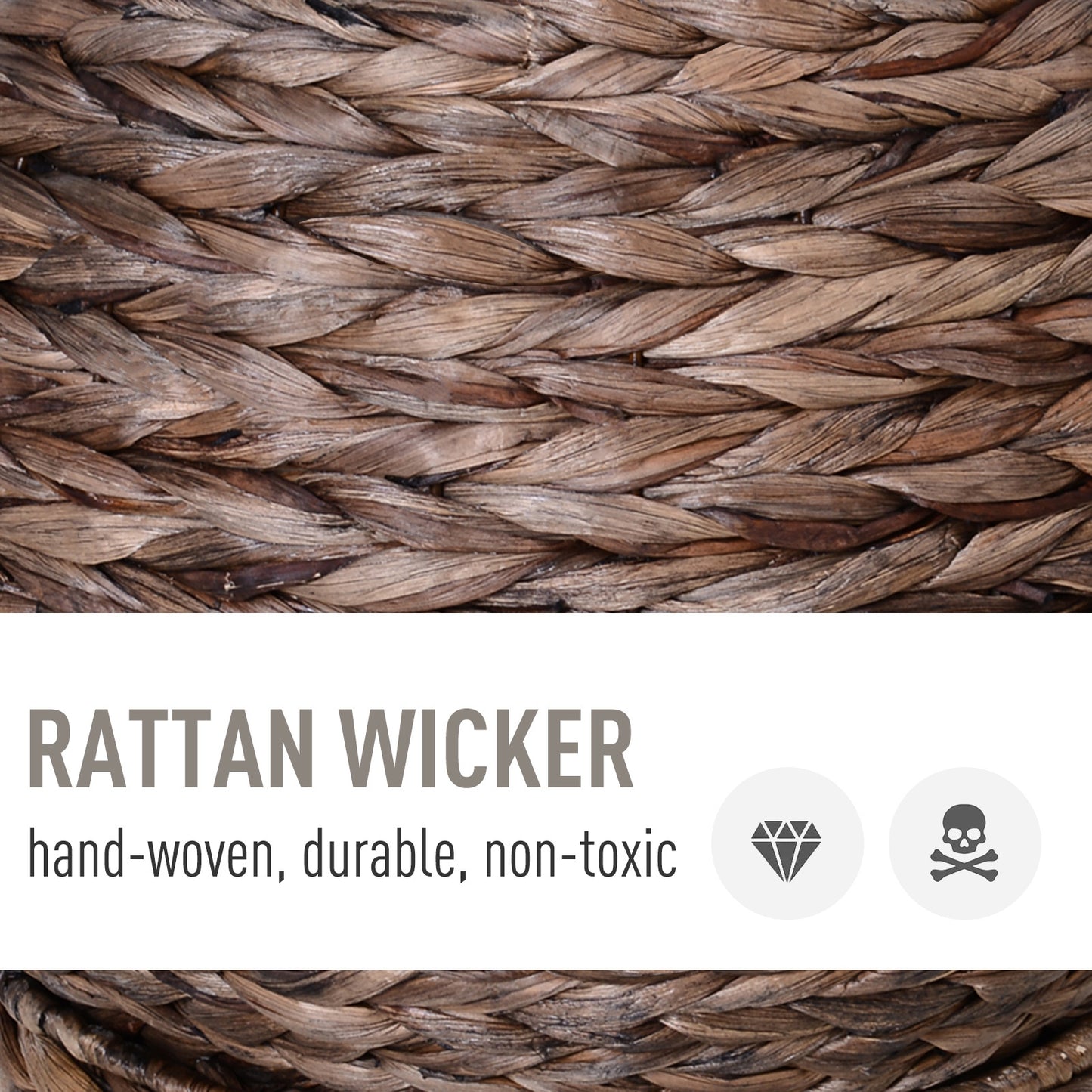 Handmade Wicker Elevated Cat Bed With Cushion Dark Brown For Kittens - DropOnline.co