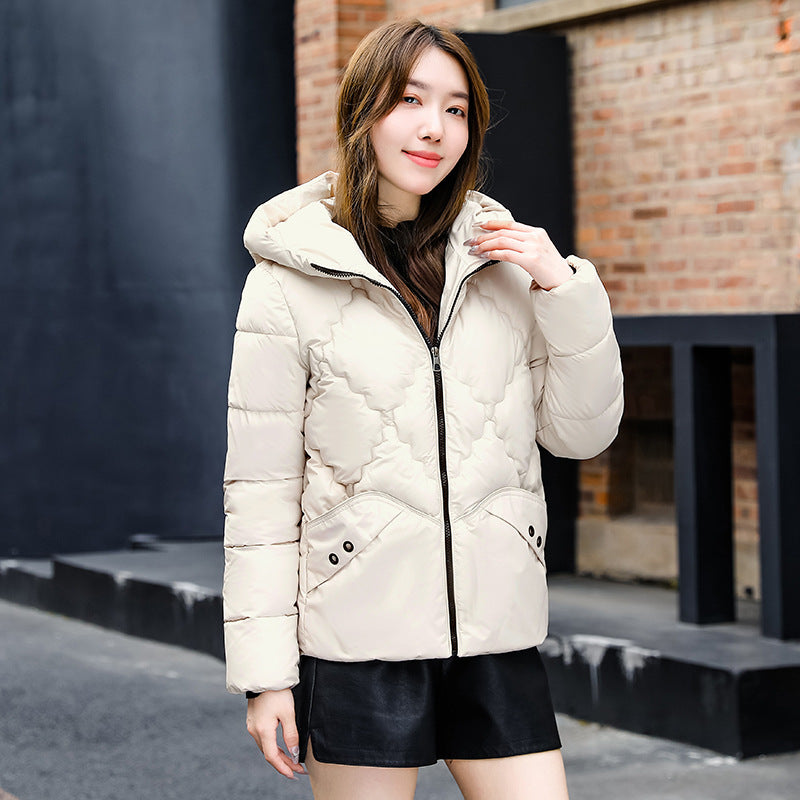 Cotton Coat Rhombus Thickened Cotton Coat Fleece-lined Cotton Coat Jacket - DropOnline.co