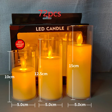 Electric Candle Lamp Led Simulation With Cup Home Decor - DropOnline.co
