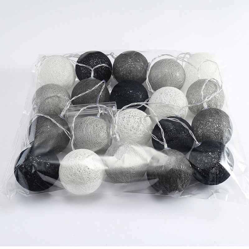 LED Cotton Ball String Lights - Festoon Ornamental Lamp for Christmas & Parties - DropOnline.co