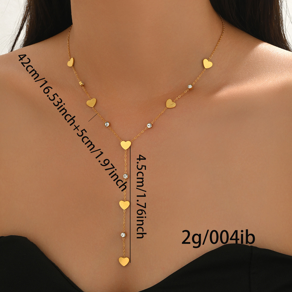 Lxalry 18K Gold Plated Rhinestone Necklace Recycled Stainless Steel Modern Minimalist Jewelry Hypoallergenic Ocean Safe Gift For Women Wife Mom Everyday Glam With Golden Hour Glow - DropOnline.co