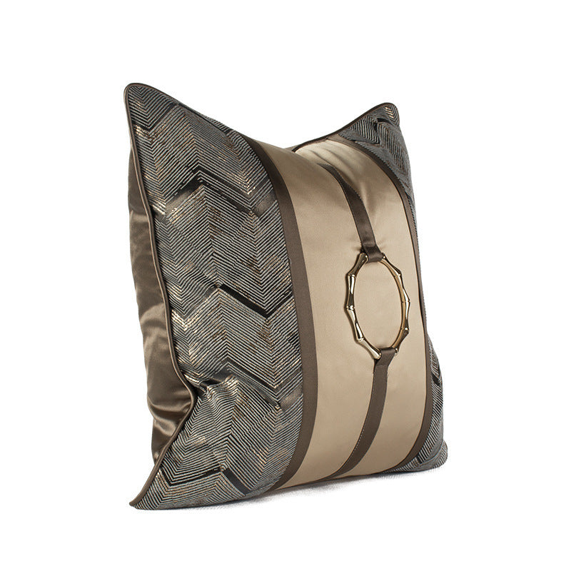 Living Room Sofa Copper Ring Ornament Pillow Office Cushion Pillow - DropOnline.co