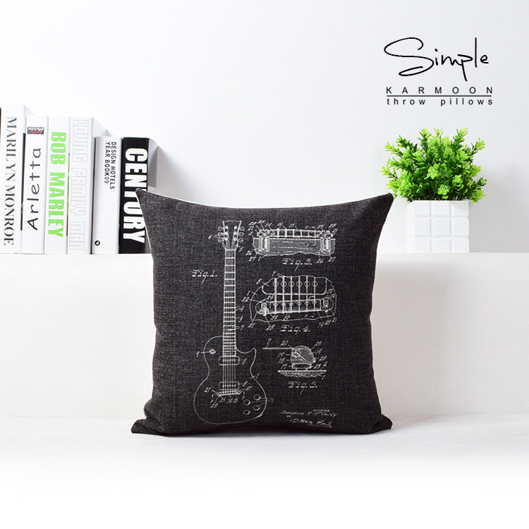 Vintage Camera Bicycle Cotton Linen Cushion - DropOnline.co