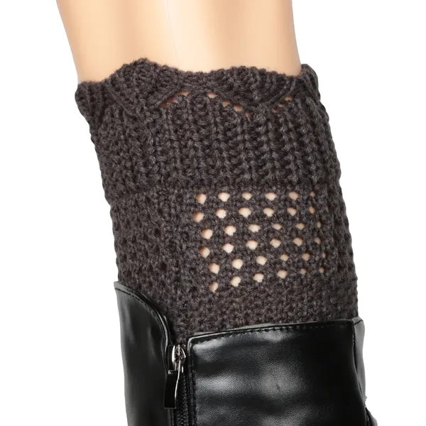 Women's Crochet Knit Leg Warmers - Winter Fashion Accessory - DropOnline.co