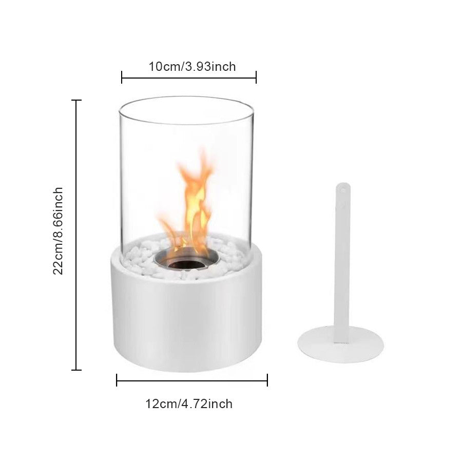 Tabletop Fire Pit Concrete Rubbing Alcohol Indoor Fire Bowl Mini Fireplace Outdoor Decor Portable Table Top Chiminea Meditation Isopropyl - DropOnline.co