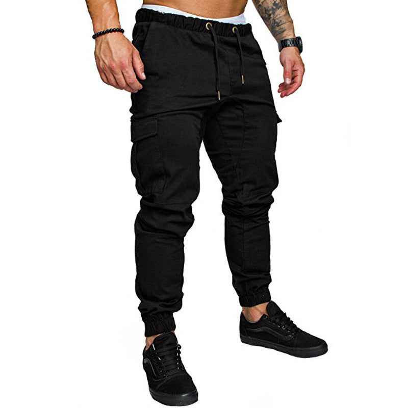 Men's Woven Fabric Casual Pants - Corset Fit Trousers