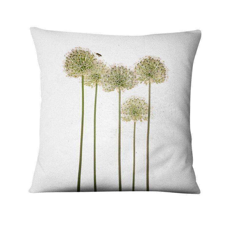 Floral Digital Print Pillowcase Green Plant Cushion Cover - DropOnline.co