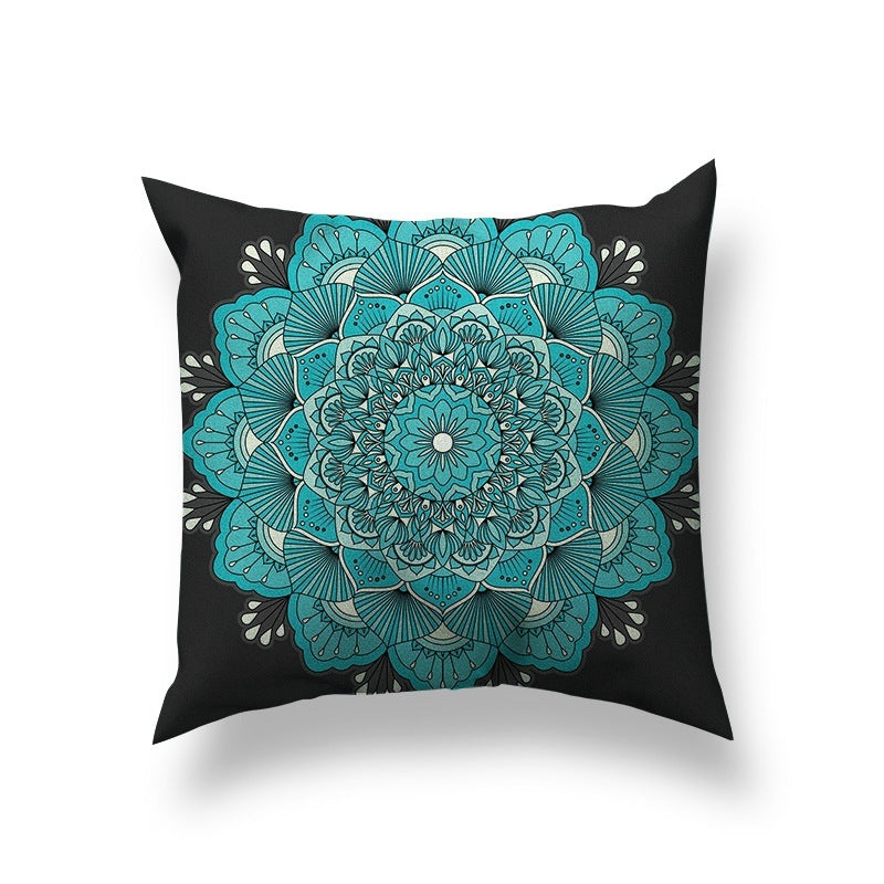 Short Plush Pillowcase Bohemian Ethnic Style Short Plush Material Sofa Cushion Cover - DropOnline.co