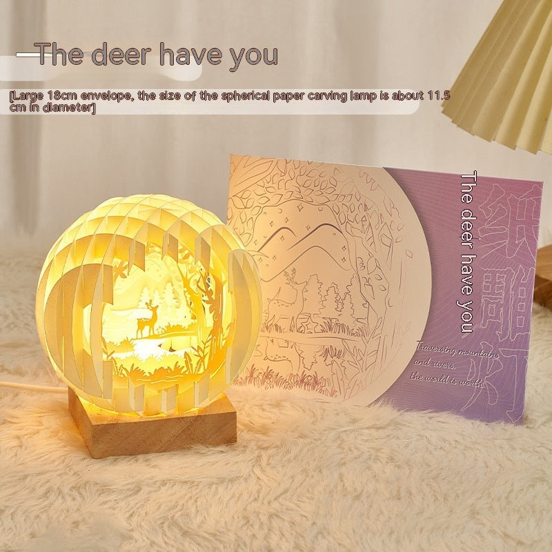 Paper Carving Creative Three-dimensional Small Night Lamp Creative Home Decor - DropOnline.co