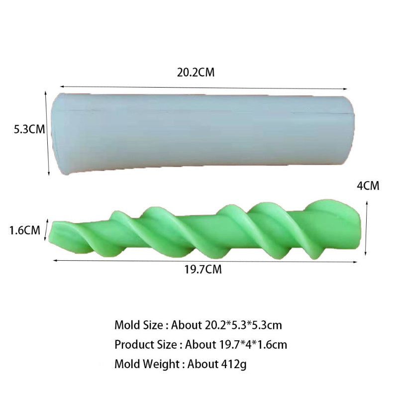 Home Decor Twist And Rotate The Spiral Rod Silicone Candle Mold - DropOnline.co