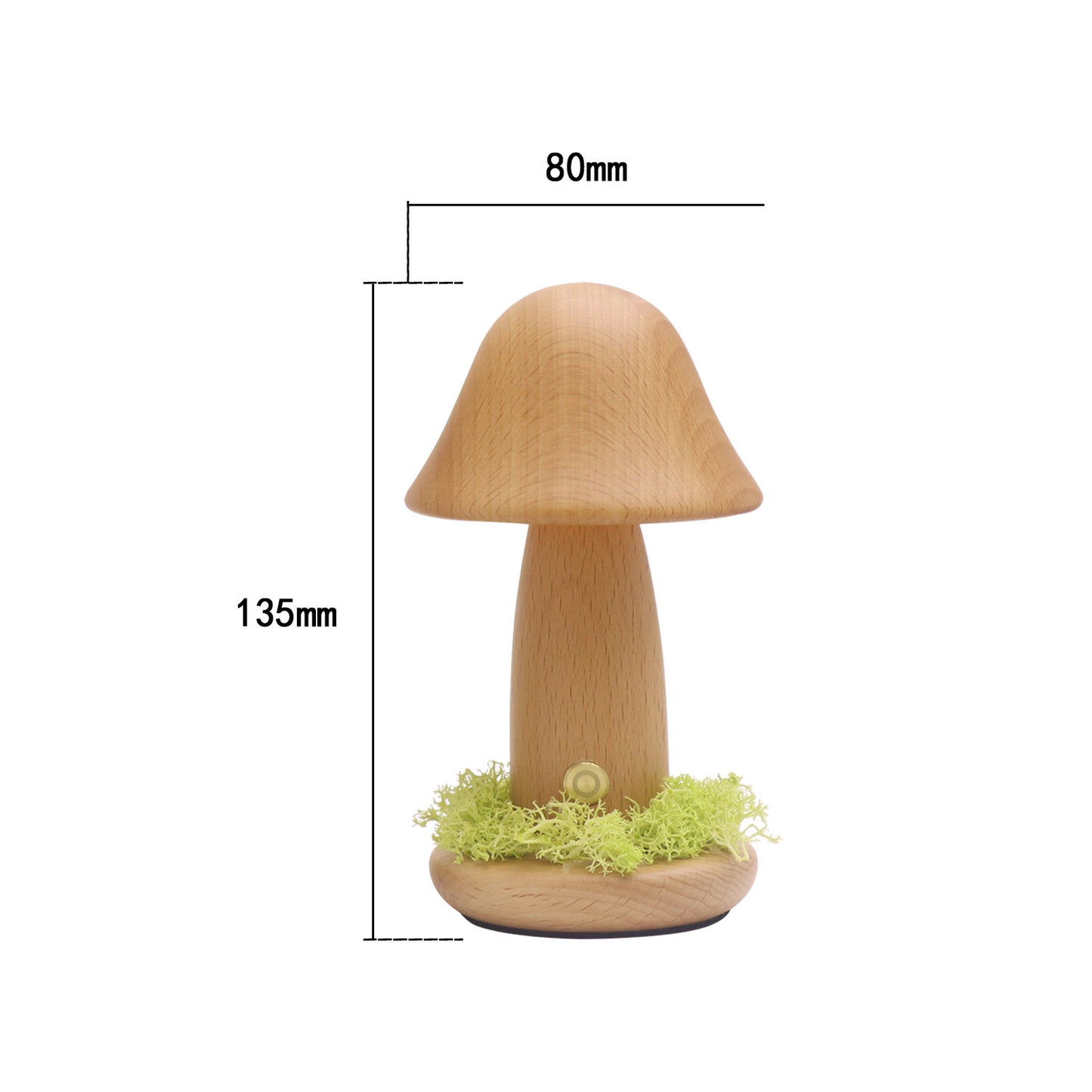 Twisted Mushroom Night Warm Light Touch Bedroom Bedhead Night Light Beech Wood LED USB Decorative Atmosphere Lamps Home Decor - DropOnline.co