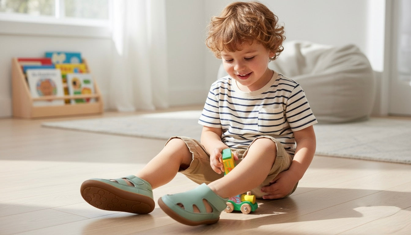 Sandales à bout large pour tout-petits | Sandales d'été pieds nus Sprout pour enfants