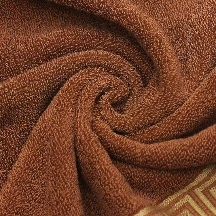 Black Cotton Embroidered Hotel Quality Bath Towel — Face & Body
