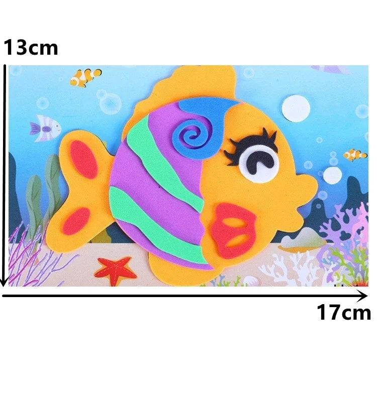 10/20pcs/lot 3D EVA Foam Sticker DIY Cartoon Animal Puzzle for Children Kids Multi-patterns Styles Toys for Children Gift