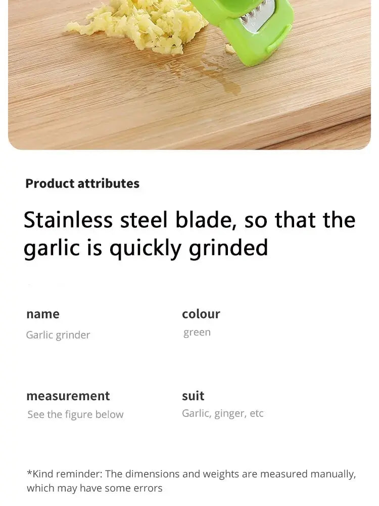 Mini Manual Garlic Grinder & Press – Creative Garlic Masher Kitchen Gadget
