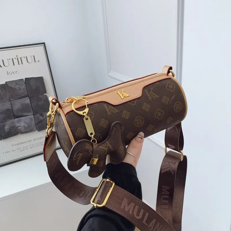 Brown Commuter Tote, Large Capacity Shoulder Bag