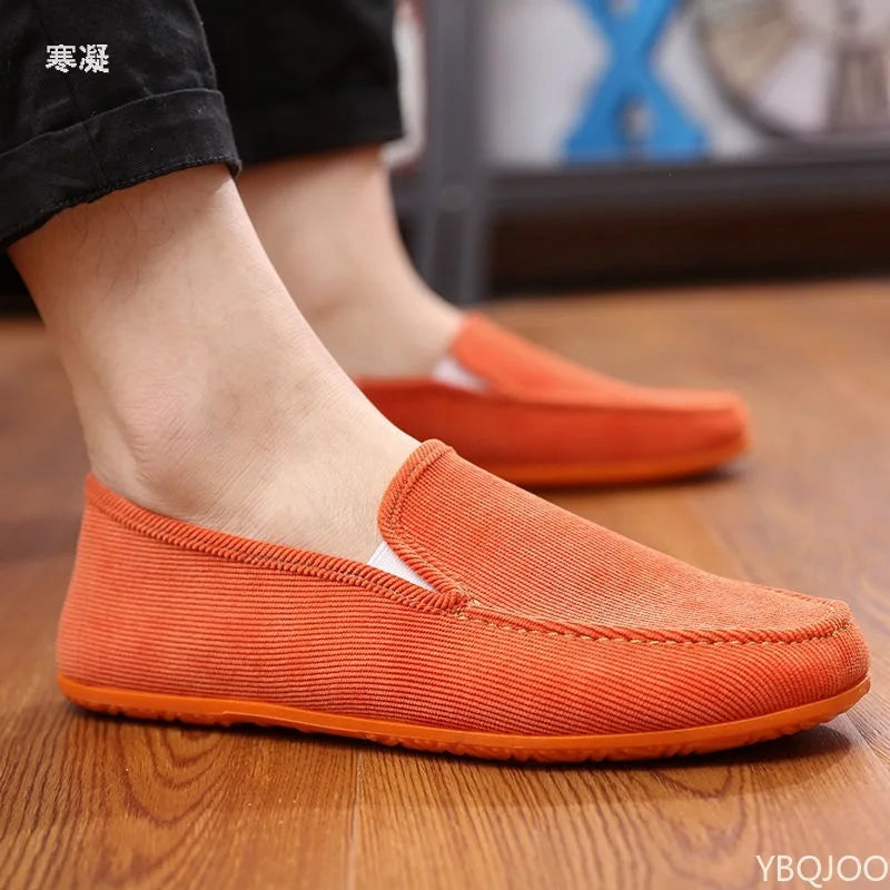Mocassins en Tissu Grande Taille pour Homme | Chaussures d'Été Souples à Enfiler Style Moccasin de Conduite
