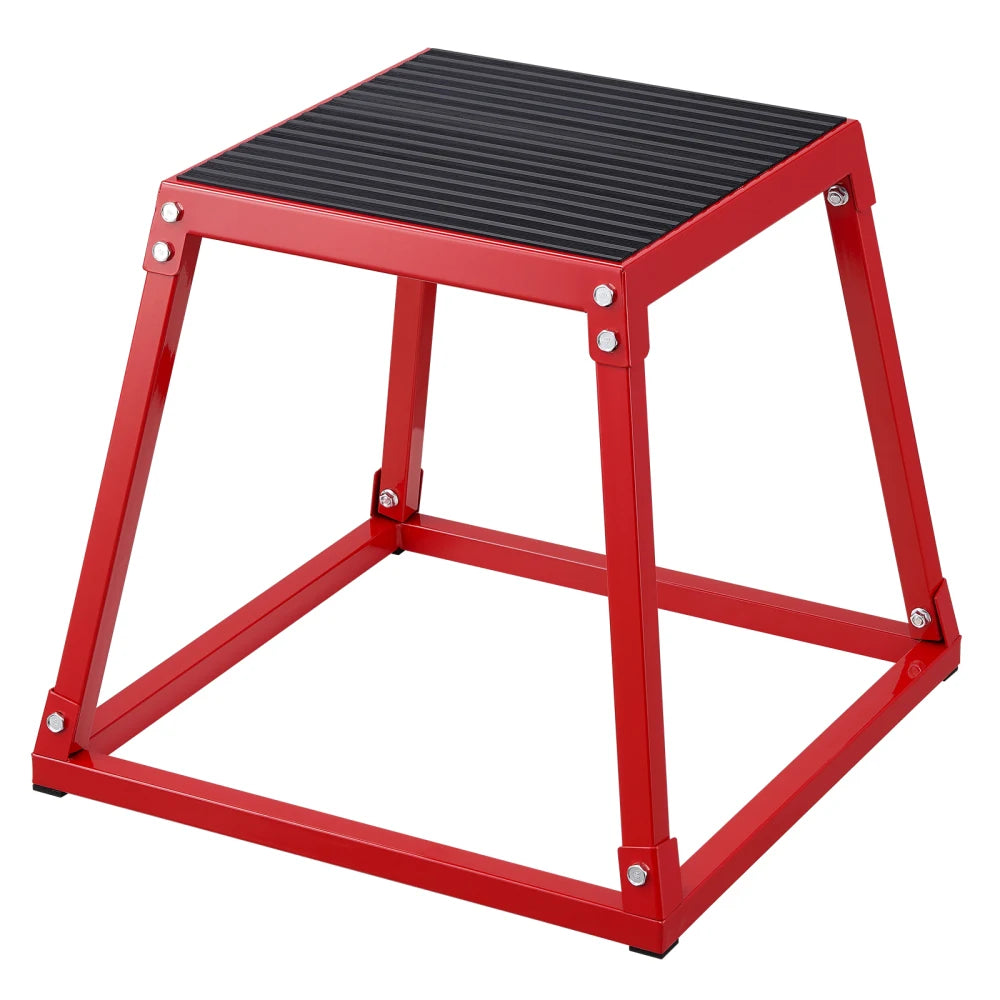 18 Inch Steel Plyometric Jump Box | Anti-Slip Step Up Box for Home Gym Training