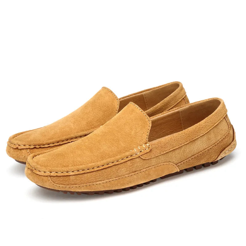Mocassins pour homme en daim | Mocassins de luxe légers faits à la main à enfiler