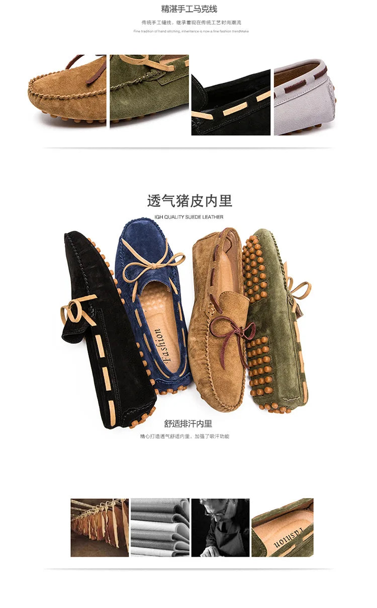 Men's Italian Leather Loafers | Luxury Formal Slip-On Moccasins Driving Shoes