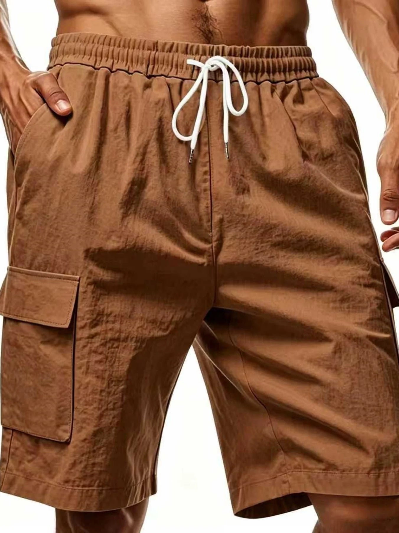 Men's Linen Drawstring Elastic Waist Work Pants — Breathable Casual All-Match Trousers