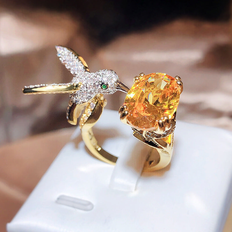 Women's Fashion Saint Mary's Hummingbird Ring - DropOnline.co