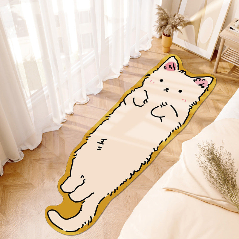 Cartoon Carpet Bedroom Bedside Blanket Window Cushion Washable Cashmere Room Foot Mat - DropOnline.co